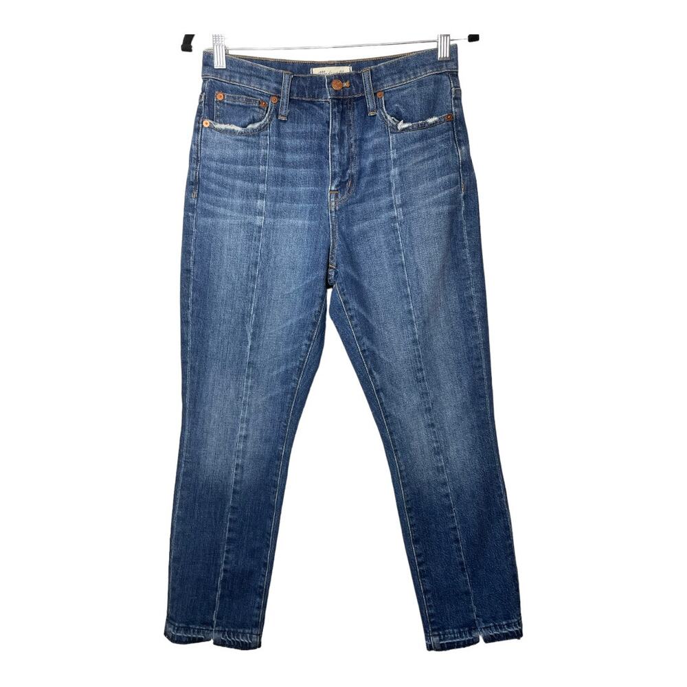 Madewell The High-Rise Slim Boyjean Seamed Edition Raw Fray Hem K5240 26 - Picture 2 of 8